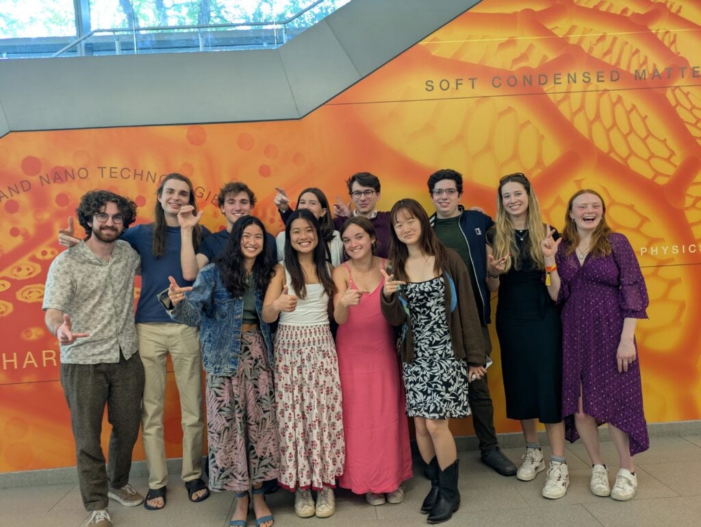 Graduating physics students